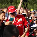 Kimi Raikkonen (FIN) Ferrari fans selfie at Formula One World Championship, Rd12, Belgian Grand Prix, Preparations, Spa Francorchamps, Belgium, Thursday 24 August 2017. © Sutton Images