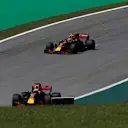 Daniel Ricciardo (AUS) Red Bull Racing RB13 and Max Verstappen (NED) Red Bull Racing RB13 at Formula One World Championship, Rd19, Brazilian Grand Prix, Practice, Interlagos, Sao Paulo, Brazil, Friday 10 November 2017. © Manuel Goria/Sutton Images