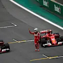 Sebastian Vettel (GER) Ferrari SF70-H celebrates in parc ferme at Formula One World Championship, Rd19, Brazilian Grand Prix, Qualifying, Interlagos, Sao Paulo, Brazil, Saturday 11 November 2017. © Manuel Goria/Sutton Images