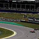 Kevin Magnussen (DEN) Haas VF-17, Daniel Ricciardo (AUS) Red Bull Racing RB13 and Stoffel Vandoorne (BEL) McLaren MCL32 collide at the start of the race at Formula One World Championship, Rd19, Brazilian Grand Prix, Race, Interlagos, Sao Paulo, Brazil, Sunday 12 November 2017. © Manuel Goria/Sutton Images
