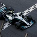Bottas (FIN) Mercedes-Benz F1 W08 Hybrid crosses the line to take the chequered flag and Second place at Formula One World Championship, Rd19, Brazilian Grand Prix, Race, Interlagos, Sao Paulo, Brazil, Sunday 12 November 2017. © Manuel Goria/Sutton Images