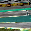 Stoffel Vandoorne (BEL) McLaren runs on track after colliding with Daniel Ricciardo (AUS) Red Bull Racing RB13 and crashing out at the start of the race at Formula One World Championship, Rd19, Brazilian Grand Prix, Race, Interlagos, Sao Paulo, Brazil, Sunday 12 November 2017. © Manuel Goria/Sutton Images