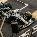 Valtteri Bottas (FIN) Mercedes-Benz F1 W08 Hybrid crosses the line to finish the race in second place at Formula One World Championship, Rd19, Brazilian Grand Prix, Race, Interlagos, Sao Paulo, Brazil, Sunday 12 November 2017. © Manuel Goria/Sutton Images