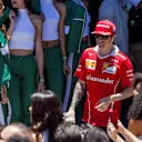 Kimi Raikkonen (FIN) Ferrari on the drivers parade at Formula One World Championship, Rd19, Brazilian Grand Prix, Race, Interlagos, Sao Paulo, Brazil, Sunday 12 November 2017. © Manuel Goria/Sutton Images