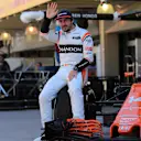 Fernando Alonso (ESP) McLaren waves at Formula One World Championship, Rd19, Brazilian Grand Prix, Race, Interlagos, Sao Paulo, Brazil, Sunday 12 November 2017. © Kym Illman/Sutton Images