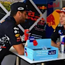Daniel Ricciardo (AUS) Red Bull Racing and Brendon Hartley (NZL) Scuderia Toro Rosso at Formula One World Championship, Rd19, Brazilian Grand Prix, Race, Interlagos, Sao Paulo, Brazil, Sunday 12 November 2017. © Mark Sutton/Sutton Images