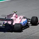 Esteban Ocon (FRA) Force India VJM10 with front and rear punctureson lap one at Formula One World Championship, Rd19, Brazilian Grand Prix, Race, Interlagos, Sao Paulo, Brazil, Sunday 12 November 2017. © Glenn Dunbar/LAT/Sutton Images
