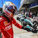 Race winner Sebastian Vettel (GER) Ferrari celebrates in parc ferme at Formula One World Championship, Rd19, Brazilian Grand Prix, Race, Interlagos, Sao Paulo, Brazil, Sunday 12 November 2017. © Kym Illman/Sutton Images