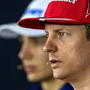 Kimi Raikkonen (FIN) Ferrari in the Press Conference at Formula One World Championship, Rd19, Brazilian Grand Prix, Preparations, Interlagos, Sao Paulo, Brazil, Thursday 9 November 2017. © Kym Illman/Sutton Images