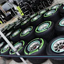 Pirelli tyres at Formula One World Championship, Rd19, Brazilian Grand Prix, Preparations, Interlagos, Sao Paulo, Brazil, Thursday 9 November 2017. © Mark Sutton/Sutton Images
