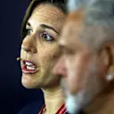 Claire Williams (GBR) Williams Deputy Team Principal in the Press Conference at Formula One World Championship, Rd10, British Grand Prix, Practice, Silverstone, England, Friday 14 July 2017. © Sutton Images