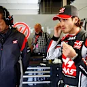 Guenther Steiner (ITA) Haas F1 Team Principal and Antonio Giovinazzi (ITA) Haas F1 at Formula One World Championship, Rd10, British Grand Prix, Practice, Silverstone, England, Friday 14 July 2017. © Sutton Images