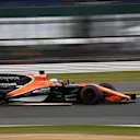 Fernando Alonso (ESP) McLaren MCL32 sparks at Formula One World Championship, Rd10, British Grand Prix, Practice, Silverstone, England, Friday 14 July 2017. © Sutton Images