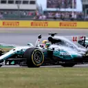 Race winner Lewis Hamilton (GBR) Mercedes-Benz F1 W08 Hybrid celebrates at Formula One World Championship, Rd10, British Grand Prix, Race, Silverstone, England, Sunday 16 July 2017. © Sutton Images