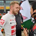 Kevin Magnussen (DEN) Haas F1 on the grid at Formula One World Championship, Rd10, British Grand Prix, Race, Silverstone, England, Sunday 16 July 2017. © Sutton Images