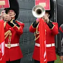 Romain Grosjean (FRA) Haas F1 and Palace Guards at Formula One World Championship, Rd10, British Grand Prix, Race, Silverstone, England, Sunday 16 July 2017. © Sutton Images