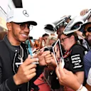 Lewis Hamilton (GBR) Mercedes AMG F1 signs autographs for the fans at Formula One World Championship, Rd10, British Grand Prix, Preparations, Silverstone, England, Thursday 13 July 2017. © Sutton Images