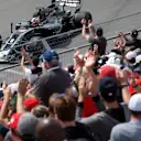 Romain Grosjean (FRA) Haas VF-17 waves to the fans at Formula One World Championship, Rd7, Canadian Grand Prix, Practice, Montreal, Canada, Friday 9 June 2017. © Sutton Motorsport Images