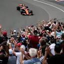 Fernando Alonso (ESP) McLaren MCL32 waves to the fans at Formula One World Championship, Rd7, Canadian Grand Prix, Practice, Montreal, Canada, Friday 9 June 2017. © Sutton Motorsport Images