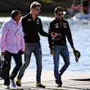 Sergio Perez (MEX) Force India with his Father Antonio Perez Garibay (MEX) and Nico Hulkenberg (GER) Renault Sport F1 Team at Formula One World Championship, Rd7, Canadian Grand Prix, Qualifying, Montreal, Canada, Saturday 10 June 2017. © Sutton Motorsport Images