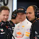 Christian Horner (GBR) Red Bull Racing Team Principal, Max Verstappen (NED) Red Bull Racing and Gianpiero Lambiase (ITA) Red Bull Racing Race Engineer at Formula One World Championship, Rd7, Canadian Grand Prix, Qualifying, Montreal, Canada, Saturday 10 June 2017. © Sutton Motorsport Images