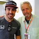Fernando Alonso (ESP) McLaren with Michael Douglas (USA) Actor at Formula One World Championship, Rd7, Canadian Grand Prix, Qualifying, Montreal, Canada, Saturday 10 June 2017. © Sutton Motorsport Images