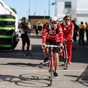 Sebastian Vettel (GER) Ferrari on a bike at Formula One World Championship, Rd7, Canadian Grand Prix, Qualifying, Montreal, Canada, Saturday 10 June 2017. © Sutton Motorsport Images