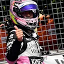 Sergio Perez (MEX) Force India give the thumbs up at Formula One World Championship, Rd7, Canadian Grand Prix, Race, Montreal, Canada, Sunday 11 June 2017. © Sutton Motorsport Images