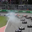 Lewis Hamilton (GBR) Mercedes-Benz F1 W08 Hybrid leads at the start of the race at Formula One World Championship, Rd7, Canadian Grand Prix, Race, Montreal, Canada, Sunday 11 June 2017. © Sutton Images
