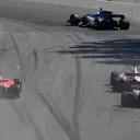 Sergio Perez (MEX) Force India VJM10, Esteban Ocon (FRA) Force India VJM10 and Sebastian Vettel (GER) Ferrari SF70-H battle at Formula One World Championship, Rd7, Canadian Grand Prix, Race, Montreal, Canada, Sunday 11 June 2017. © Sutton Motorsport Images