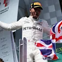 Race winner Lewis Hamilton (GBR) Mercedes AMG F1 celebrates on the podium at Formula One World Championship, Rd7, Canadian Grand Prix, Race, Montreal, Canada, Sunday 11 June 2017. © Sutton Images