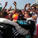 Race winner Lewis Hamilton (GBR) Mercedes AMG F1 celebrates in parc ferme at Formula One World Championship, Rd7, Canadian Grand Prix, Race, Montreal, Canada, Sunday 11 June 2017. © Sutton Images