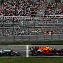 Max Verstappen (NED) Red Bull Racing RB13 leads Valtteri Bottas (FIN) Mercedes-Benz F1 W08 Hybrid at Formula One World Championship, Rd7, Canadian Grand Prix, Race, Montreal, Canada, Sunday 11 June 2017. © Sutton Images
