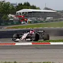 Esteban Ocon (FRA) Force India VJM10 runs wide at Formula One World Championship, Rd7, Canadian Grand Prix, Race, Montreal, Canada, Sunday 11 June 2017. © Sutton Motorsport Images