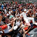 Ninth place finisher Lance Stroll (CDN) Williams celebrates with the fans at Formula One World Championship, Rd7, Canadian Grand Prix, Race, Montreal, Canada, Sunday 11 June 2017. © Sutton Motorsport Images