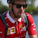 Sebastian Vettel (GER) Ferrari on a bike at Formula One World Championship, Rd7, Canadian Grand Prix, Preparations, Montreal, Canada, Thursday 8 June 2017.
