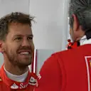 Sebastian Vettel (GER) Ferrari and Maurizio Arrivabene (ITA) Ferrari Team Principal at Formula One World Championship, Rd2, Chinese Grand Prix, Practice, Shanghai, China, Friday 7 April 2017. © Sutton Motorsport Images