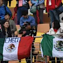 Sergio Perez (MEX) Force India fans and banners at Formula One World Championship, Rd2, Chinese Grand Prix, Practice, Shanghai, China, Friday 7 April 2017. © Sutton Motorsport Images