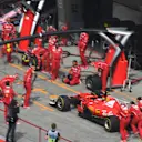 Ferrari SF70-H practice pit stops at Formula One World Championship, Rd2, Chinese Grand Prix, Qualifying, Shanghai, China, Saturday 8 April 2017. © Sutton Motorsport Images