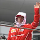 Kimi Raikkonen (FIN) Ferrari on the driver parade at Formula One World Championship, Rd2, Chinese Grand Prix, Race, Shanghai, China, Sunday 9 April 2017. © Sutton Motorsport Images