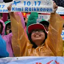 Kimi Raikkonen (FIN) Ferrari fans and banners at Formula One World Championship, Rd2, Chinese Grand Prix, Race, Shanghai, China, Sunday 9 April 2017. © Sutton Motorsport Images