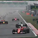 Sebastian Vettel (GER) Ferrari SF70-H at the start of the race at Formula One World Championship, Rd2, Chinese Grand Prix, Race, Shanghai, China, Sunday 9 April 2017. © Sutton Motorsport Images