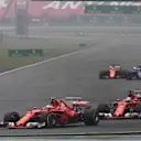Kimi Raikkonen (FIN) Ferrari SF70-H leads Sebastian Vettel (GER) Ferrari SF70-H at Formula One World Championship, Rd2, Chinese Grand Prix, Race, Shanghai, China, Sunday 9 April 2017. © Sutton Motorsport Images
