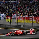 Sebastian Vettel (GER) Ferrari SF70-H and Kimi Raikkonen (FIN) Ferrari SF70-H at Formula One World Championship, Rd2, Chinese Grand Prix, Race, Shanghai, China, Sunday 9 April 2017. © Sutton Motorsport Images