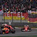 Ricciardo (AUS) Red Bull Racing RB13 leads Vettel (GER) Ferrari SF70-H and Raikkonen (FIN) Ferrari SF70-H at Formula One World Championship, Rd2, Chinese Grand Prix, Race, Shanghai, China, Sunday 9 April 2017. © Sutton Motorsport Images