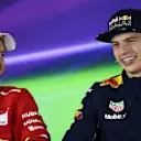 Sebastian Vettel (GER) Ferrari and Max Verstappen (NED) Red Bull Racing in the Press Conference at Formula One World Championship, Rd2, Chinese Grand Prix, Preparations, Shanghai, China, Thursday 6 April 2017. © Sutton Motorsport Images