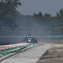 Santino Ferrucci (USA) Haas VF-17 spins at Formula One Testing, Day One, Hungaroring, Hungary, Tuesday 1 August 2017. © Sutton Images