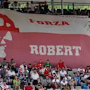 Robert Kubica (POL) Renault Sport F1 Team fans and banners at Formula One Testing, Day Two, Hungaroring, Hungary, Wednesday 2 August 2017. © Sutton Images