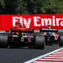 Stoffel Vandoorne (BEL) McLaren MCL32 and Daniel Ricciardo (AUS) Red Bull Racing RB13 at Formula One World Championship, Rd11, Hungarian Grand Prix, Preparations, Hungaroring, Hungary, Thursday 27 July 2017. © Sutton Images