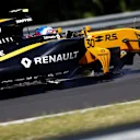 Jolyon Palmer (GBR) Renault Sport F1 Team RS17 with puncture and damage in FP1 at Formula One World Championship, Rd11, Hungarian Grand Prix, Practice, Hungaroring, Hungary, Friday 28 July 2017. © Sutton Images